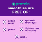 Vitafusion Smoothie +Proteína con Vitaminas C, D y B12 - Sabor Fresa y Plátano, 6 unidades (99g cada una)