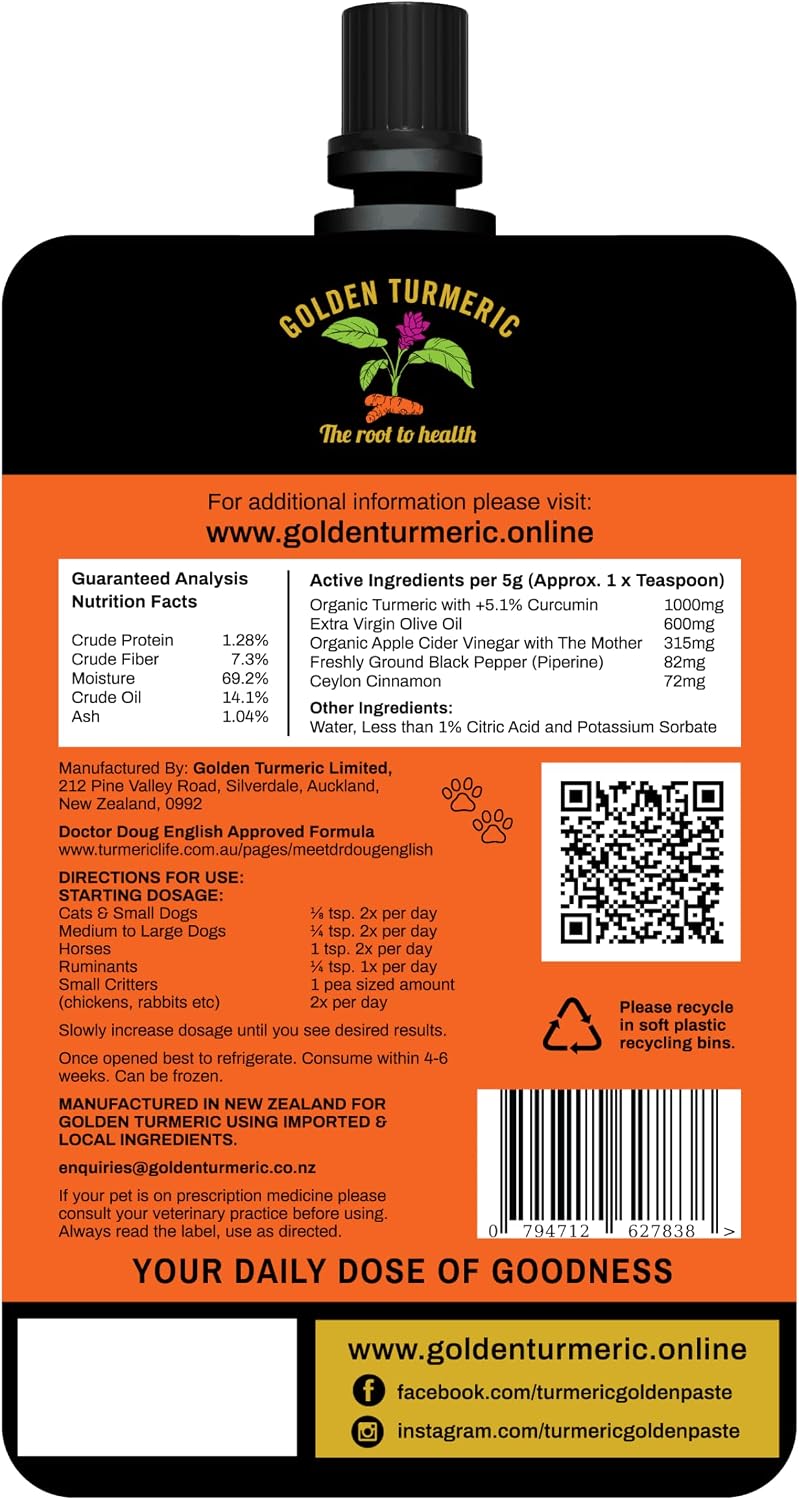 Pasta Dorada de Cúrcuma para Mascotas 200 g