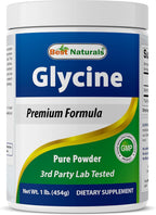 Best Naturals Glycine Powder 1 LB - Apoyo a Neurotransmisores y Relajación