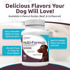 K9 Select Multivitamínico para Perros Grandes - Lignanos, Melatonina, Cardo Mariano - 90 Comprimidos Sabor Carne