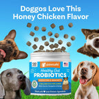 PawSafe Probióticos para Perros Masticables - 120 Unidades - Sabor Pollo y Miel