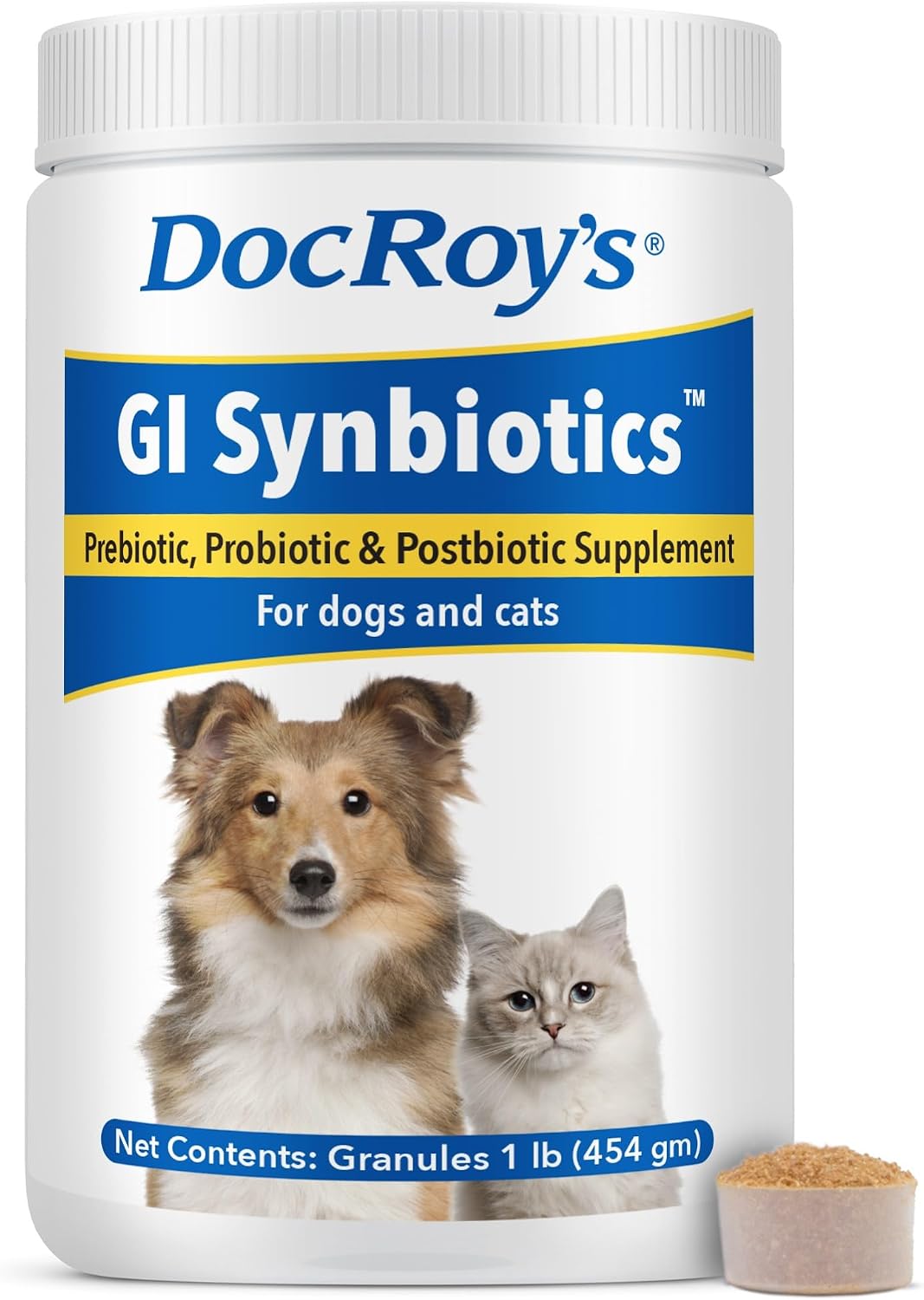 Doc Roy's GI Synbiotics Gel Probiótico y Prebiótico para Perros y Gatos - Sabor Pollo, 15ml