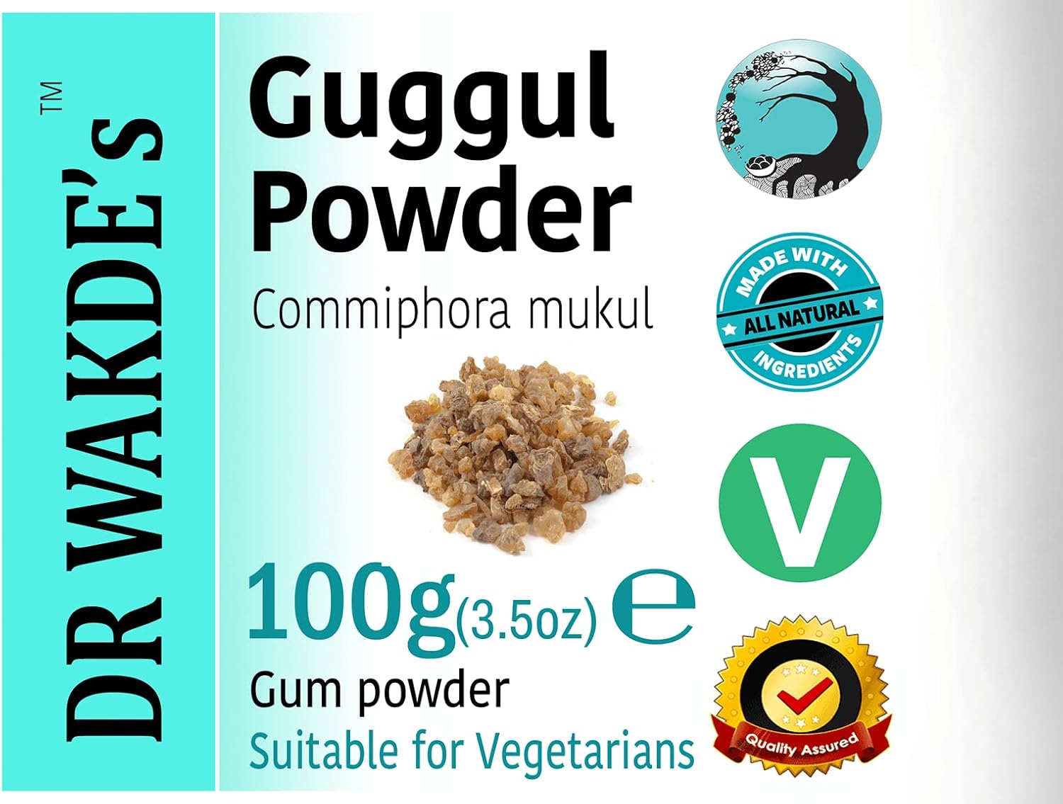 DR WAKDE'S Guggul Powder (Mukul Myrrh) - 100g | Pure Raw Dried Powder, Vegan