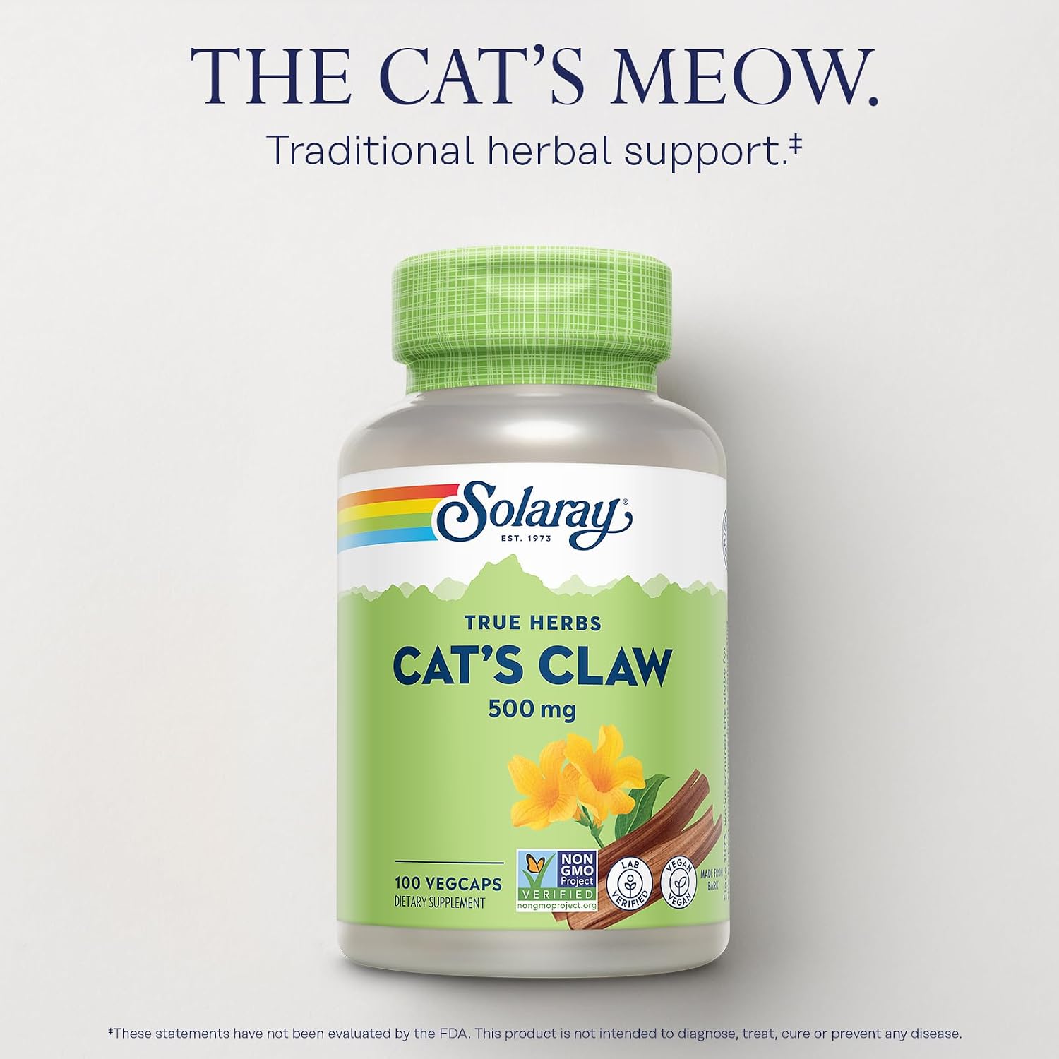 Solaray Uña de Gato (Cat's Claw) 500mg - 100 Cápsulas
