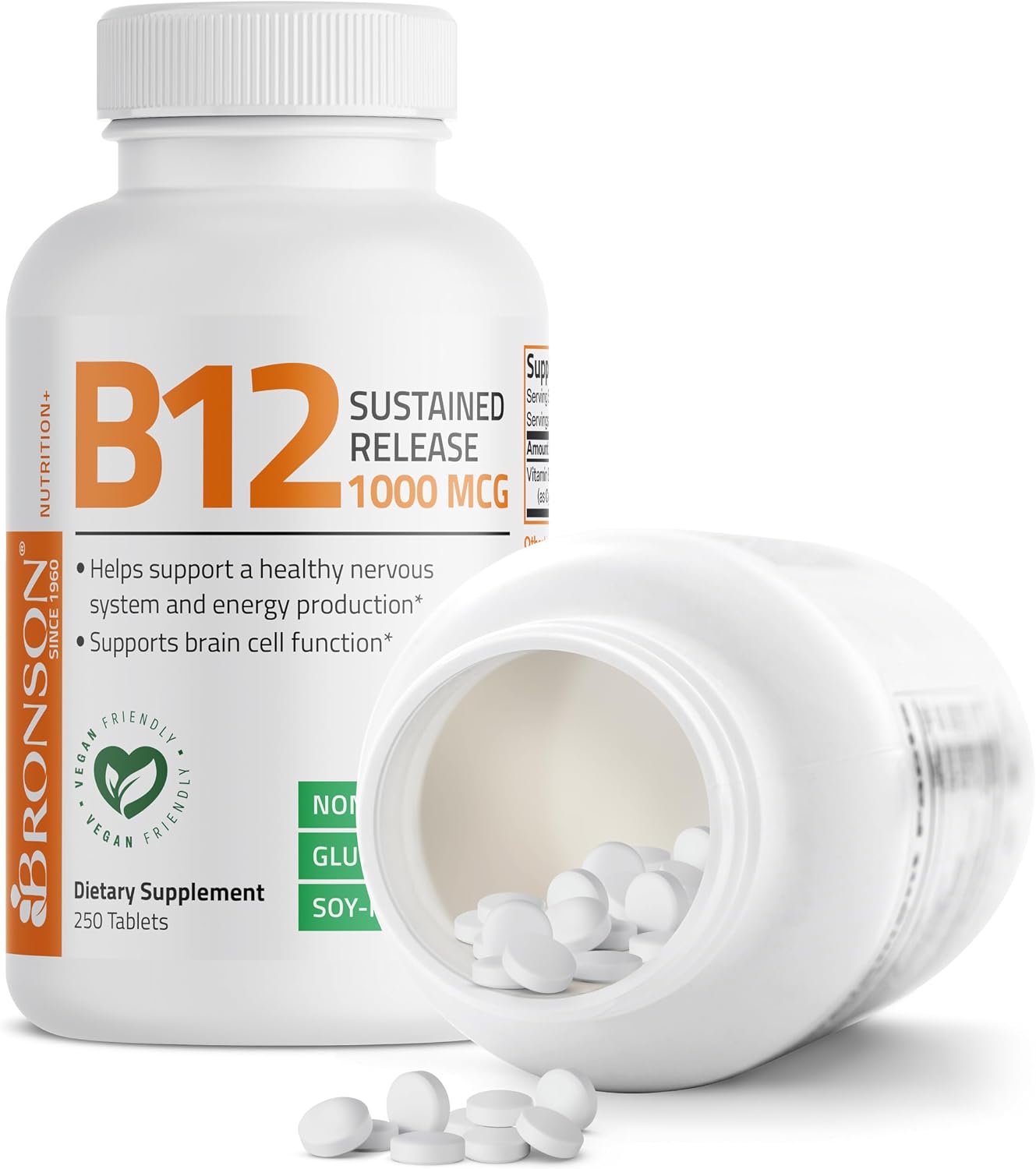 Bronson Vitamina B12 1000 mcg de Liberación Sostenida - 250 Tabletas