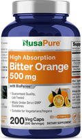 NusaPure Naranja Amarga - 500mg 200 Cápsulas Veganas