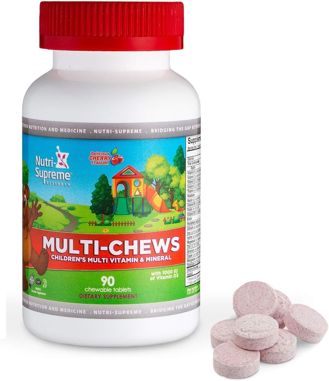 Delicious Kids Multivitamin - Multivitamínico Delicioso para Niños - 90 Gomitas Vegetarianas con Sabor a Cereza