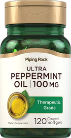 Aceite de Menta en Cápsulas Blandas - Piping Rock, 100mg, 120 Cápsulas