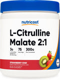 Nutricost L-Citrulina Malato 2:1 (300 g) (Sabor Strawberry Kiwi)