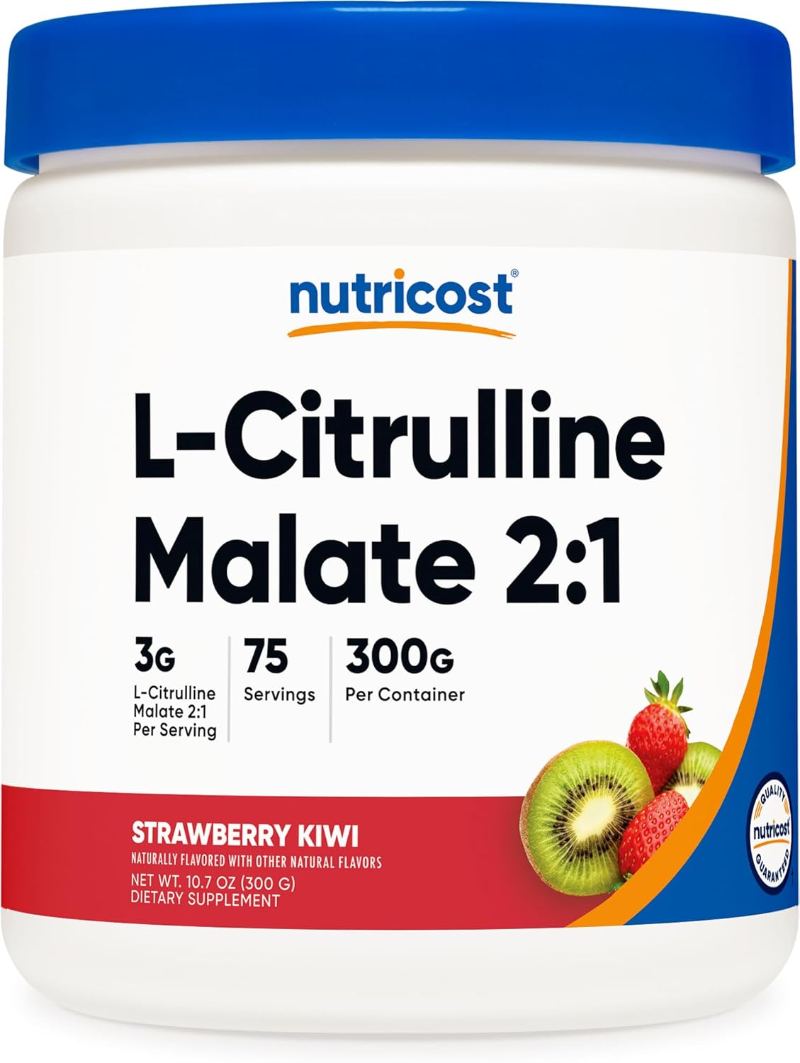 Nutricost L-Citrulina Malato 2:1 (300 g) (Sabor Strawberry Kiwi)