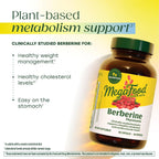 MegaFood Berberine Phytosome - 550 mg por Cápsula, 1100 mg Diarios - 9x Absorción - Apoya el Metabolismo Saludable y Niveles de Colesterol - Vegano - 60 Cápsulas