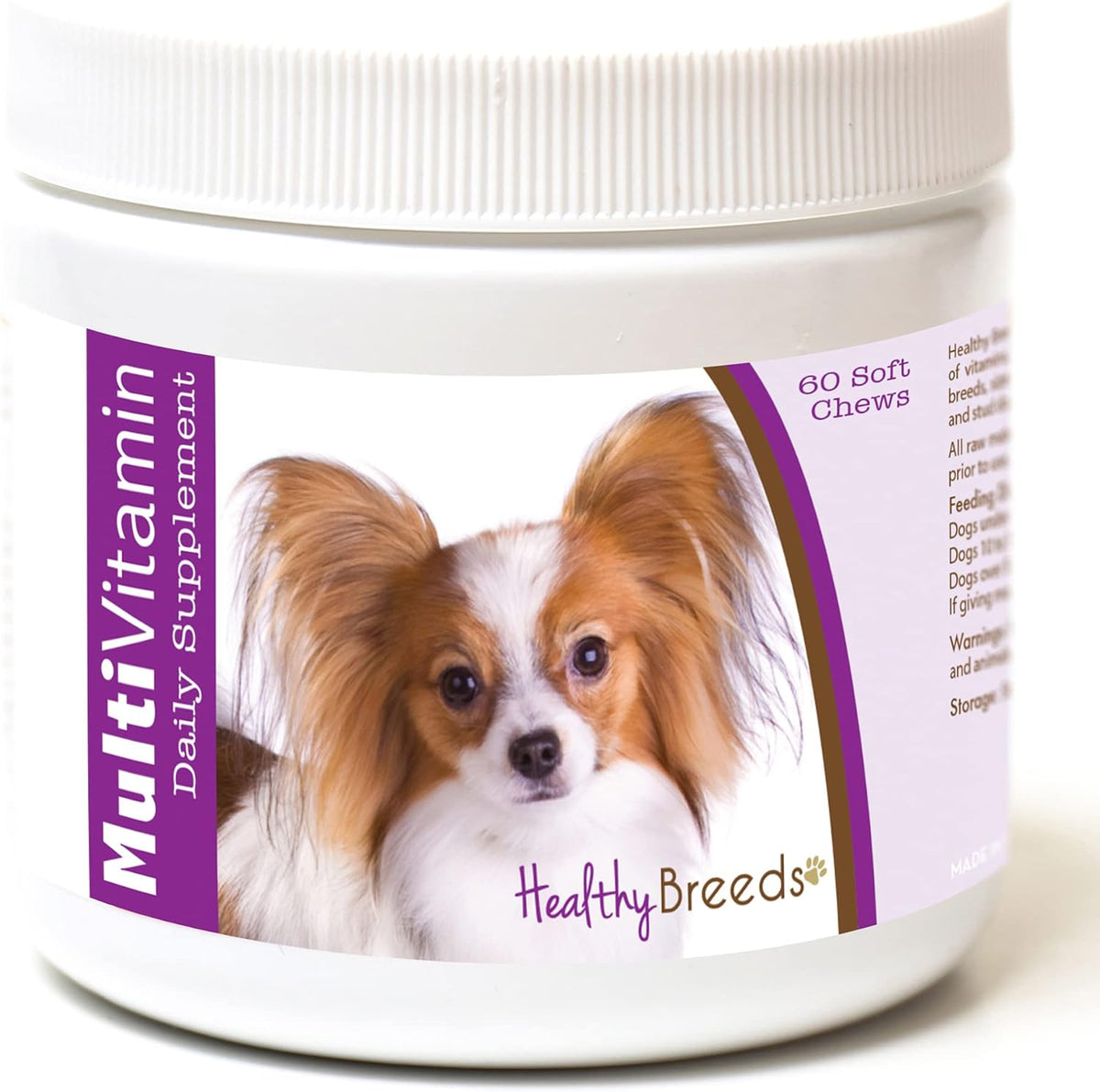 Healthy Breeds Papillon Multi-Vitamin Soft Chews 60 Count – Image 1