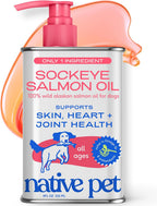 Native Pet Aceite de Salmón Salvaje de Alaska para Perros y Gatos - Omega 3 EPA y DHA - 237 ml