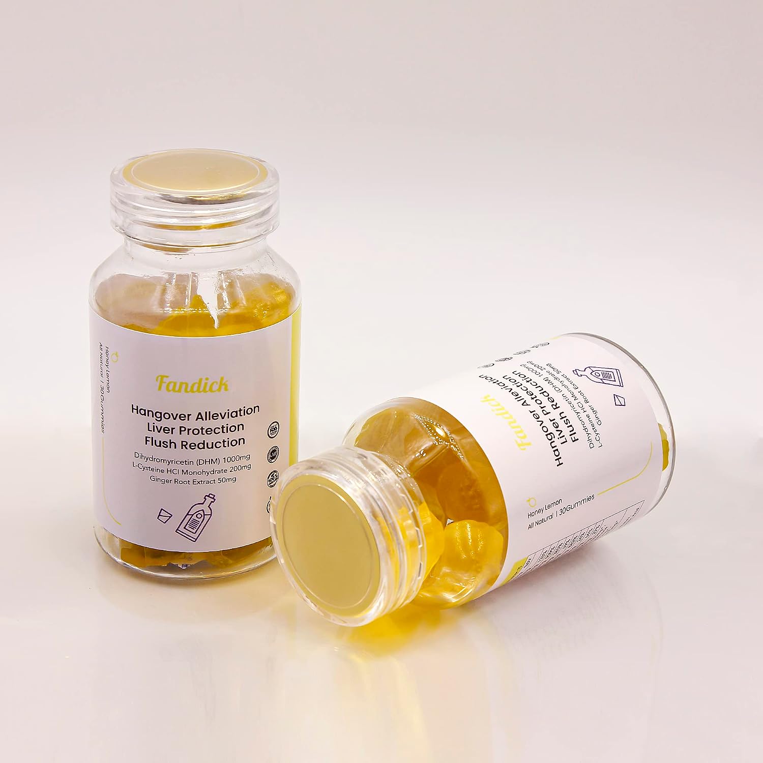 DHM 1000 Dihydromyricetin Gominolas (30 unidades) con Jengibre, HCI y Pimienta Negra - Suplemento Hepático
