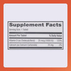 Vitamina D3 Rugby, 25 mcg (1.000 UI) - Complemento Alimenticio - 100 Comprimidos