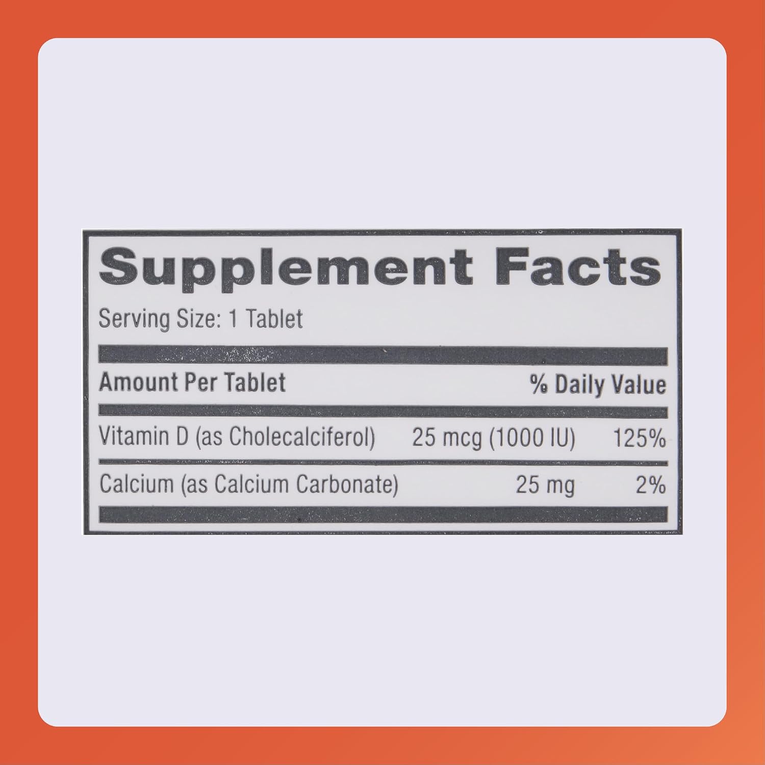 Vitamina D3 Rugby, 25 mcg (1.000 UI) - Complemento Alimenticio - 100 Comprimidos