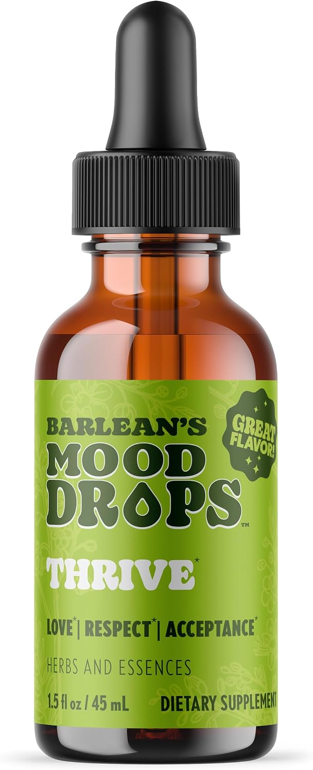 Barlean's Mood Booster Supplement, L-Theanine y Shilajit, Gotas Líquidas para Hombres y Mujeres, 1.5 oz