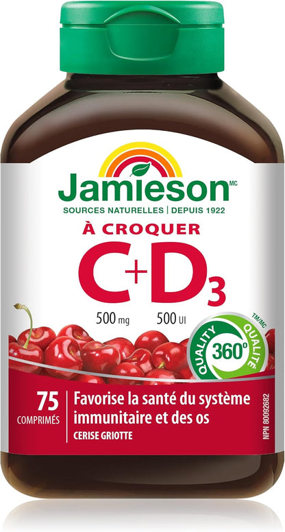 Jamieson Vitamina C + D Masticable, 75 comprimidos – Image 2