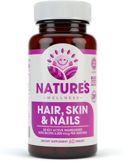 Natures Wellness Hair, Skin & Nails – El mantenimiento del cabello en condiciones normales. – Image 1