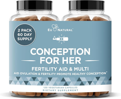 Conception for Her & Conception for Him Bundle - Suplementos de Fertilidad para Parejas - 120 Cápsulas Vegetarianas – Image 10