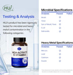 HUJ High-Activity B Vitamins - Complejo de 8 Vitaminas B con Inositol y D-Chiro Inositol - 60 Cápsulas