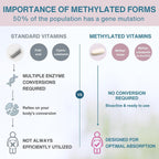 Igennus Methylated Prenatal Multivitamin para Mujeres - 60 Comprimidos (Pack de 6)