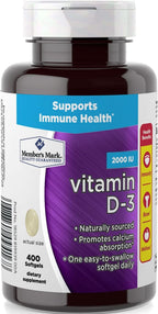 Member's Mark Vitamina D3 2000 UI - 400 Comprimidos