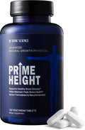 BONE SCIENCE Primeheight Apoyo Óseo y Crecimiento con Calcio, Vitamina D3, K2, Magnesio, Zinc - Fórmula Vegana, No OGM, 120 Comprimidos