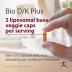 Bio D/K Plus - Vitamina D3 5000 UI + K2 (MK-7) 200 mcg, 60 Cápsulas