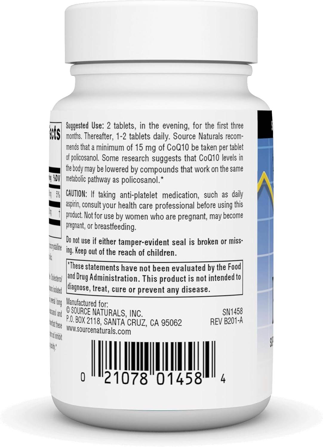 Source Naturals Policosanol 10 mg - 120 Comprimidos para la Salud Cardiovascular