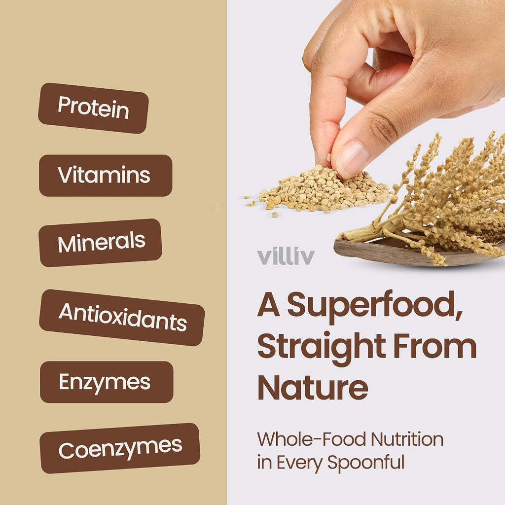 Granulos de Polen de Abeja de Flores de Coco - Superalimento Antioxidante, Aminoácidos, Proteínas - Multivitamínico Natural - No GMO, Paleo y Keto - 147g