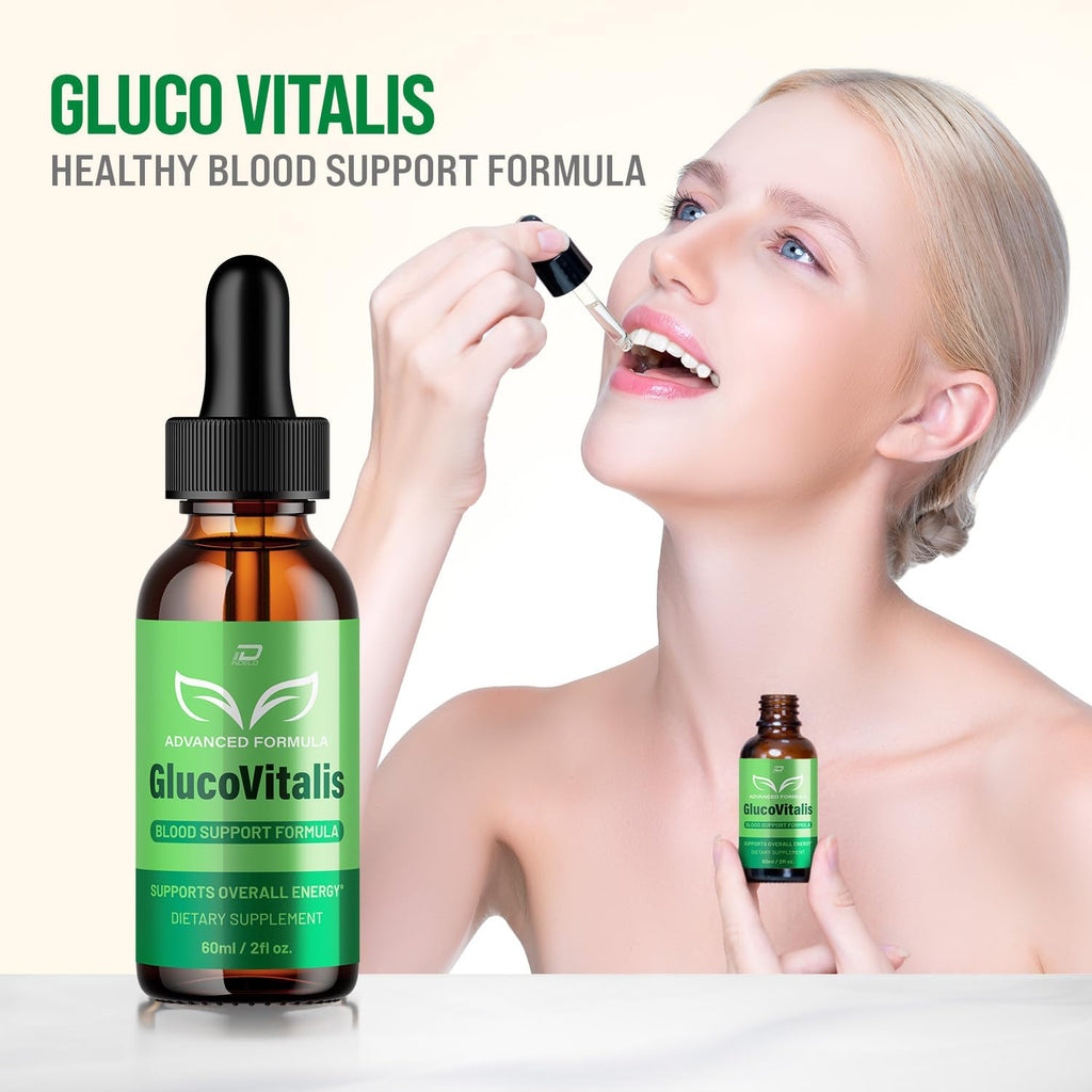Gluco Vitalis Healthy Formula – Gotas Líquidas Extra Fuertes (Pack de 3 – Suministro para 3 Meses)