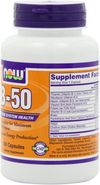 NOW B-50 Cápsulas - Complejo B (100 Cápsulas, Pack de 2)