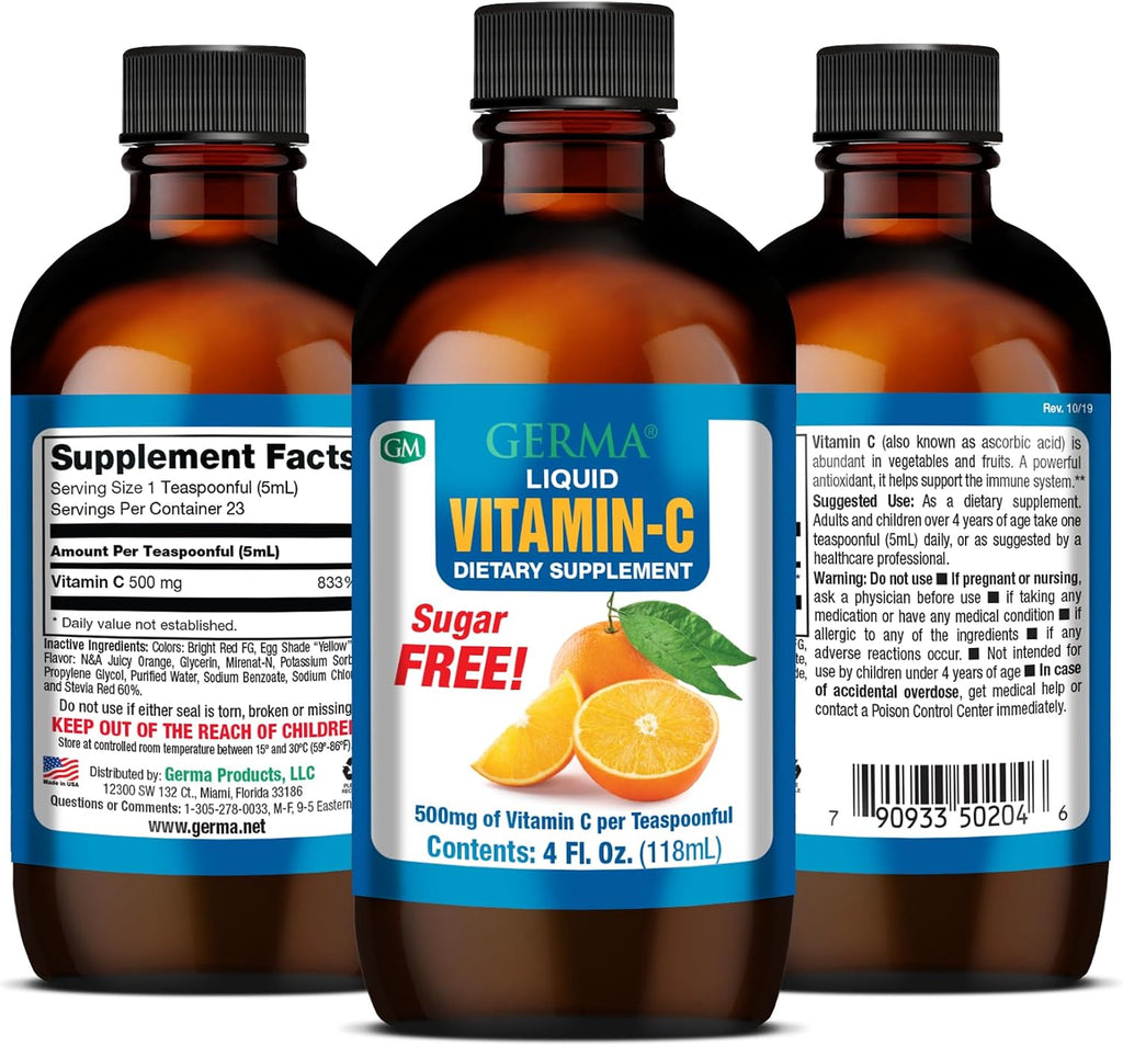 Germa Vitamina C Líquida Sin Azúcar 500 mg - 118 ml