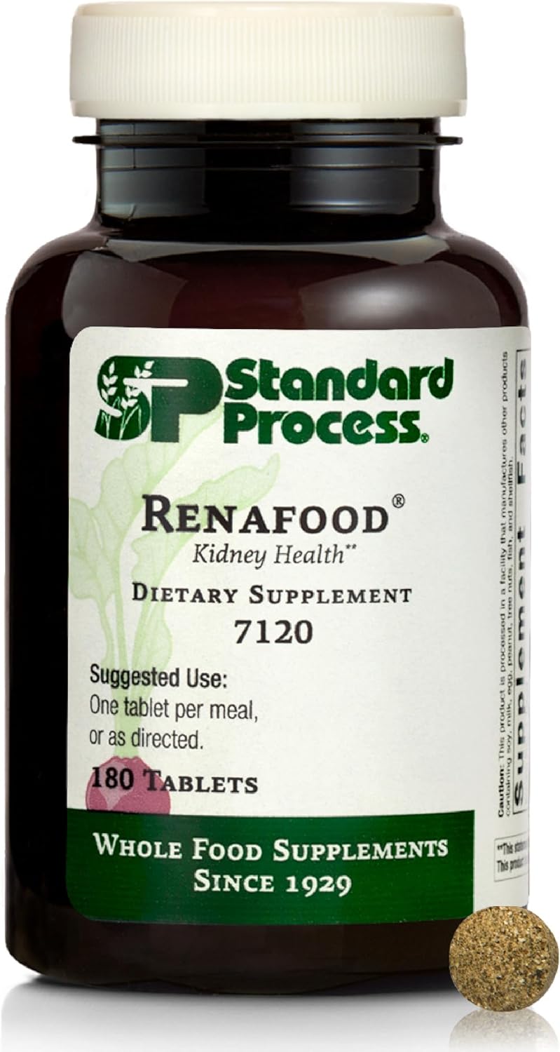 Standard Process Renafood - 180 Comprimidos - Complemento Renal a Base de Alimentos Integrales con Vitamina A