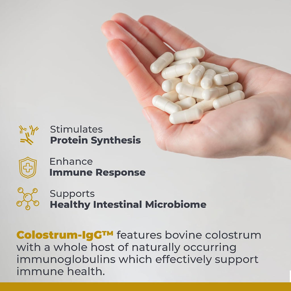 Premier Research Labs Colostrum-IgG – Calostro Bovino para la Salud Inmunitaria, 60 Cápsulas