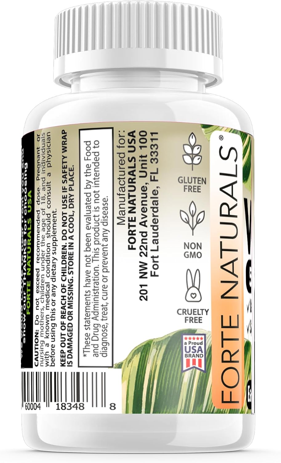 FORTE NATURALS Vitamina D3 5000 IU (125 mcg) - Cápsulas Blandas para Estómagos Sensibles