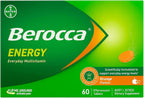 Berocca Energy Vitaminas B y C Sabor Naranja Tabletas Efervescentes 60 unidades