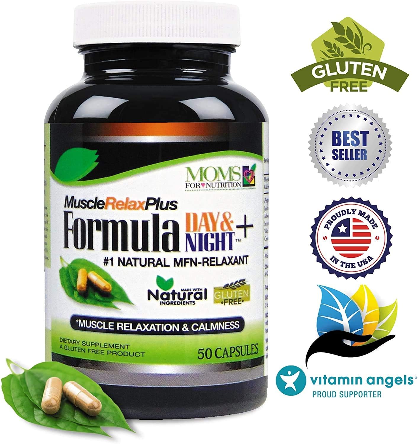 Moms For Nutrition Muscle Relax Formula Plus 1150 mg, 50 Cápsulas
