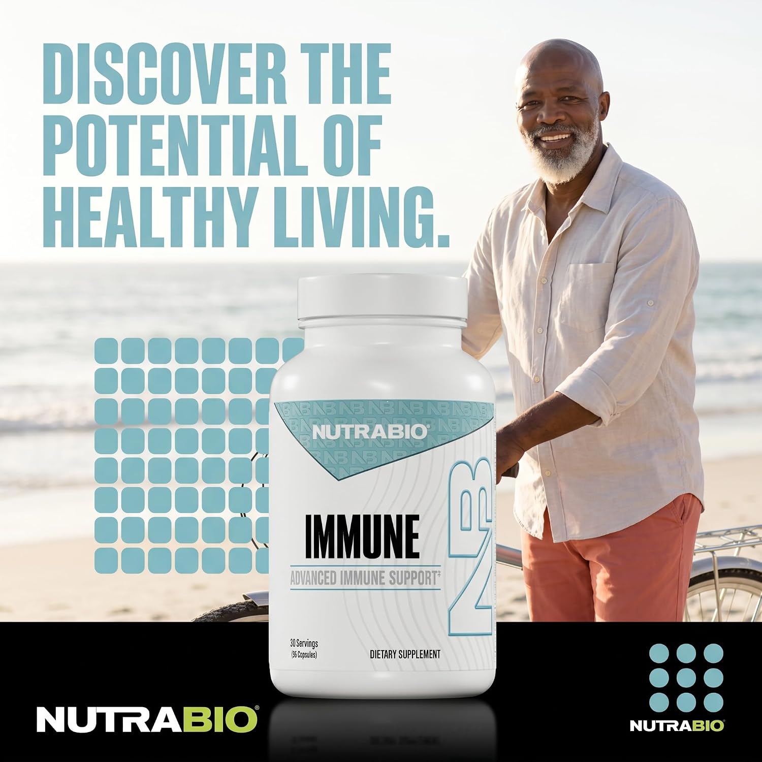 NutraBio Immune Support Supplement con EpiCor, 90 Cápsulas Vegetales