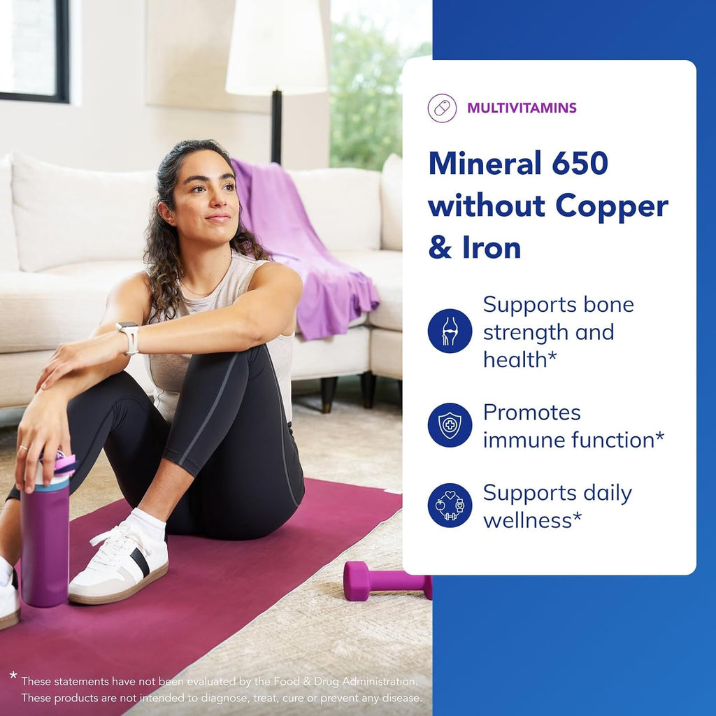 Pure Encapsulations Mineral 650 Sin Cobre y Sin Hierro | Combinación Hipoalergénica de Minerales Quelados en Equilibrio | 180 Cápsulas