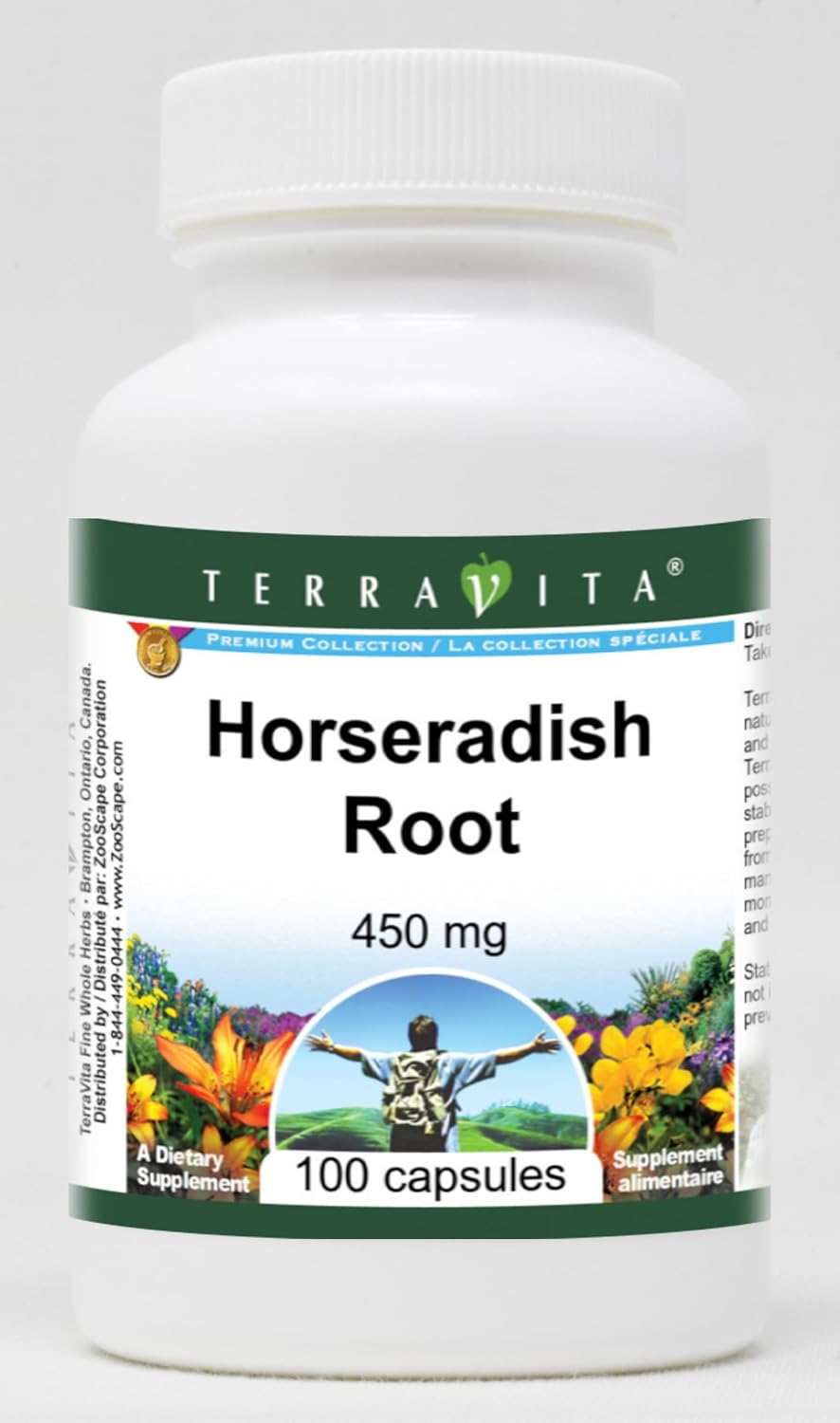 TerraVita Raíz de Rábano Picante 450 mg, 100 cápsulas