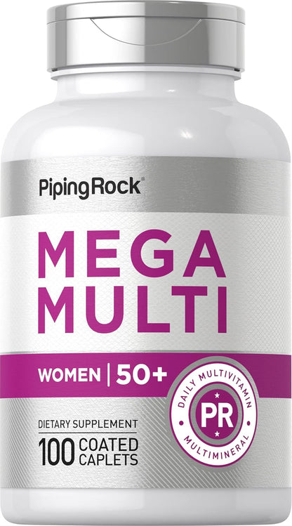 Piping Rock Multivitamínico para Mujeres 50 – Apoyo óseo: El calcio y la vitamina D3 contribuyen al mantenimiento – Image 1
