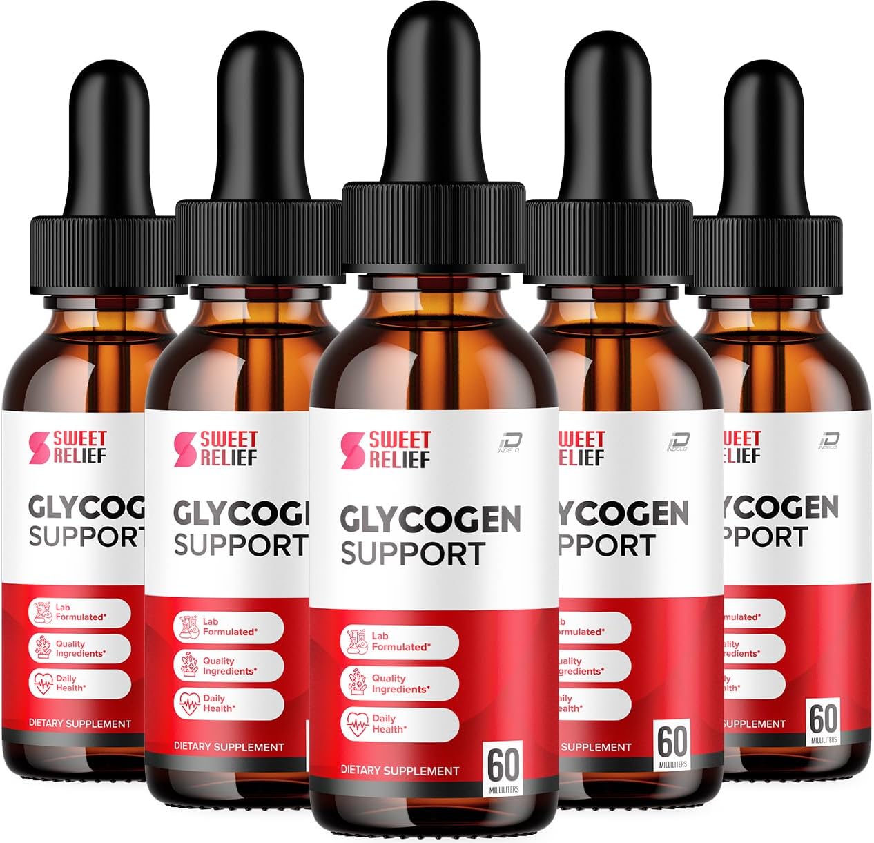 Sweet Relief Glycogen Support Drops Supplement - SweetRelief Optimizer Advanced Formula, Sweet Relief, SweetRelief Booster Reviews,Glycogen Supplement (5 Pack - 5 Month Supply)
