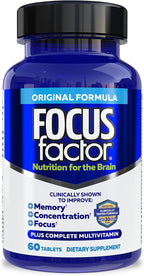 Focus Factor Nutrition for the Brain - Multivitamin Supplement for Memory and Focus, 60 Tablets