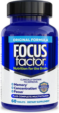 Focus Factor Nutrition for The Brain - Suplemento Multivitamínico Completo para la Memoria y Concentración, 60 Comprimidos