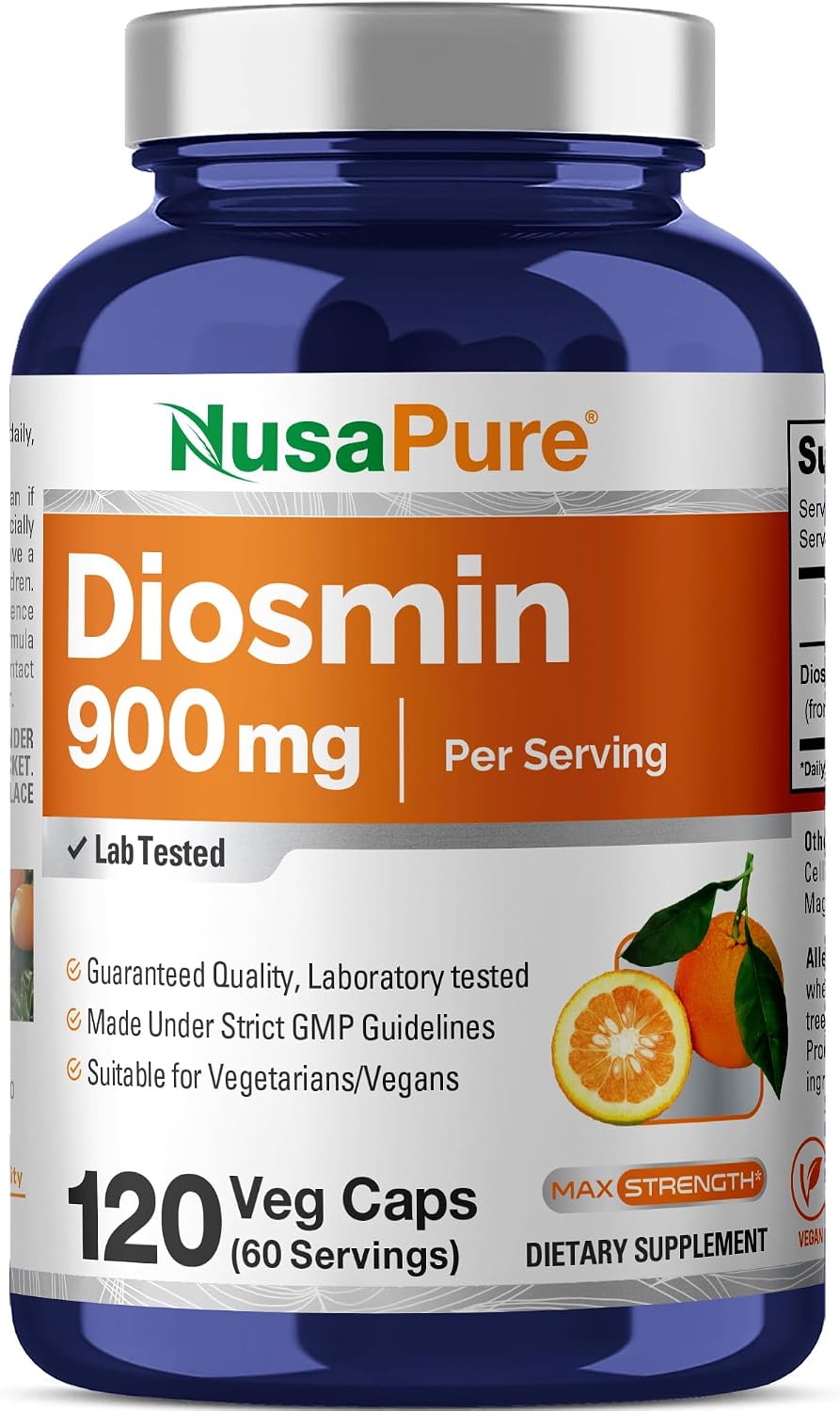 NusaPure Diosmin 900mg - 120 Cápsulas Veganas