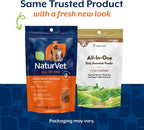 NaturVet Suplemento All-in-One para Perros - Apoyo para Articulaciones, Digestión, Piel y Pelaje - Multivitamínico con Minerales, Omega-3, 6, 9 - Sin Trigo - 368 g