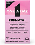 One A Day Vitaminas Prenatales - Ácido Fólico, Hierro y DHA - 30 Cápsulas