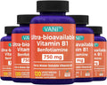 Mega Benfotiamine 750mg con Vitamina B-1, Benfotiamina Altamente Biodisponible, Sin Gluten, 120 Cápsulas